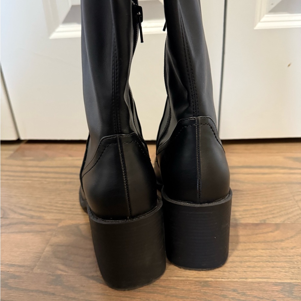 Steve Madden Zoeey Black Knee-high Boots - Picture 10 of 14